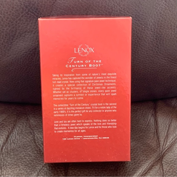 NIB - Lenox Turn of the Century Boot Pave Jewels Crystal Shoe Ornament - Picture 13 of 15